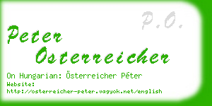 peter osterreicher business card